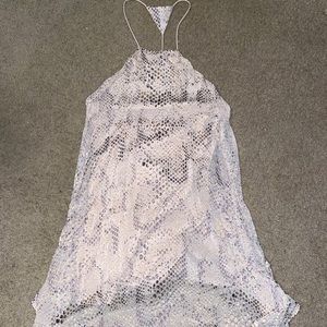 Cream snake skin dress
